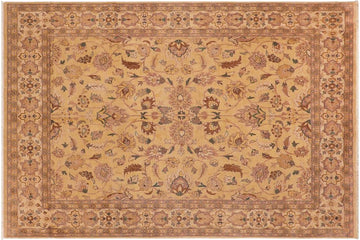 handmade Traditional Kafkaz Chobi Ziegler Tan Beige Hand Knotted RECTANGLE 100% WOOL area rug 8 x 10